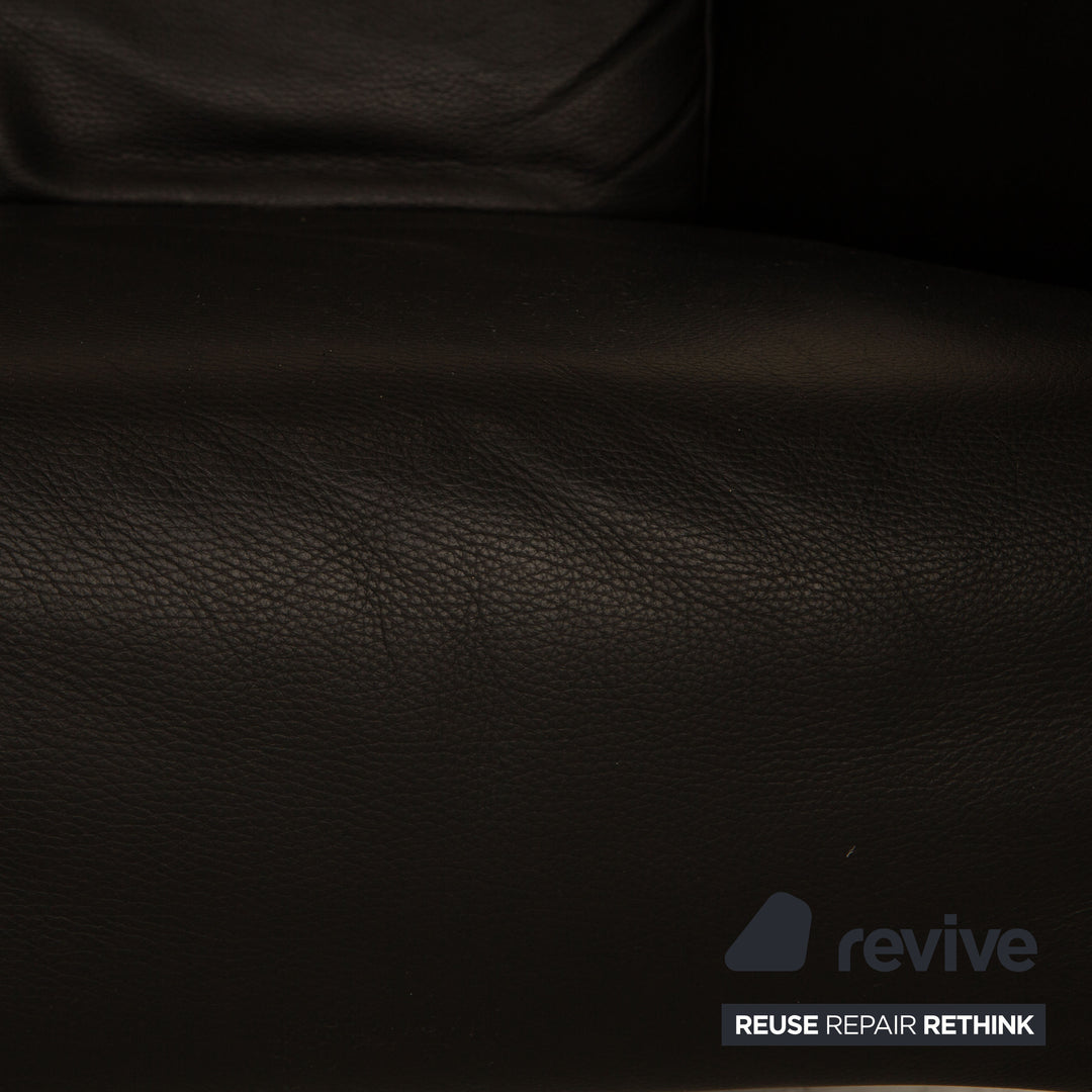 Rolf Benz 322 Fauteuil en cuir noir