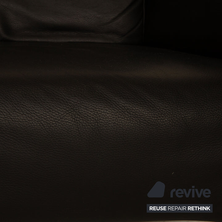 Rolf Benz 322 Fauteuil en cuir noir