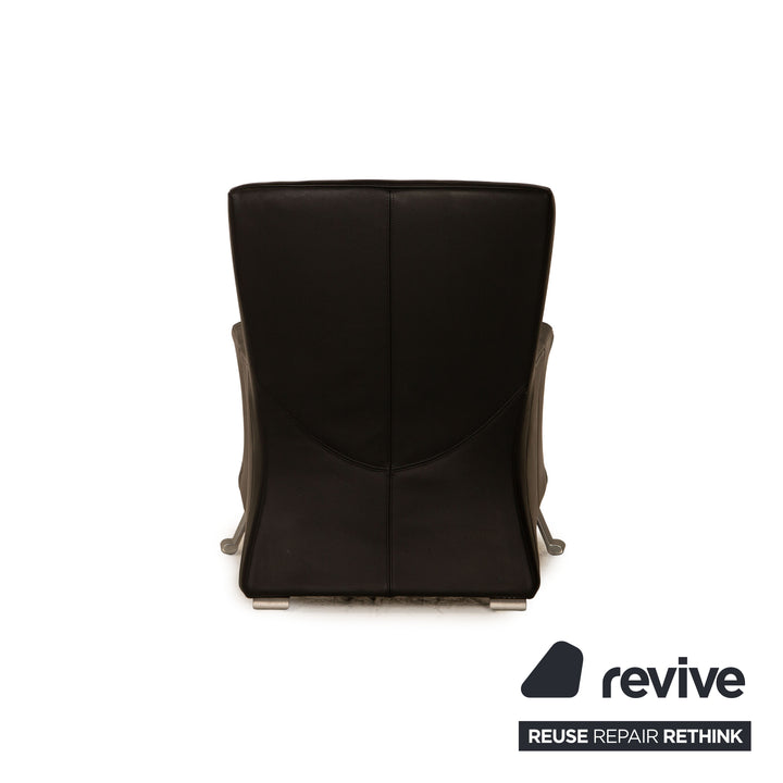 Rolf Benz 322 Fauteuil en cuir noir