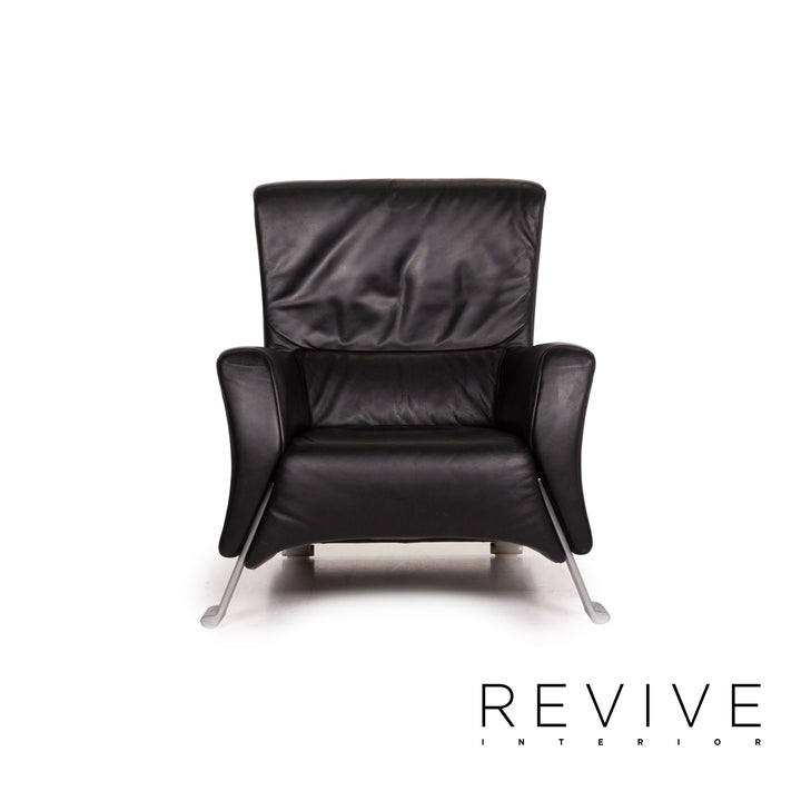 Rolf Benz 322 Leder Sessel Schwarz