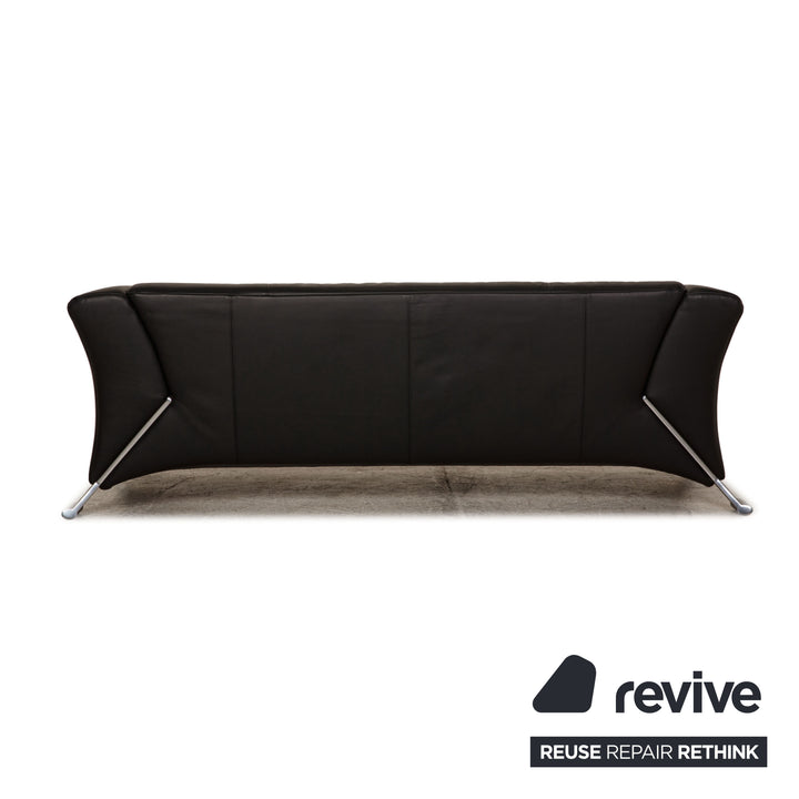Rolf Benz 322 Leder Zweisitzer Schwarz Sofa Couch