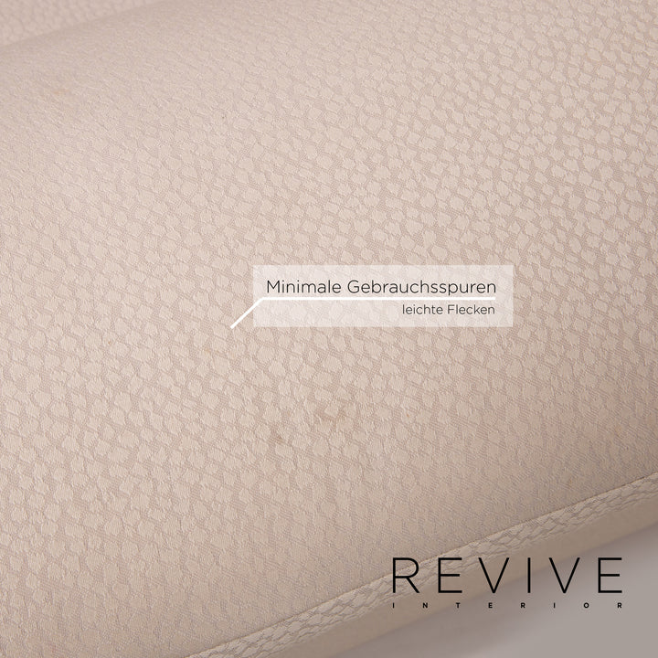 Rolf Benz 4000 fabric sofa cream three-seater couch