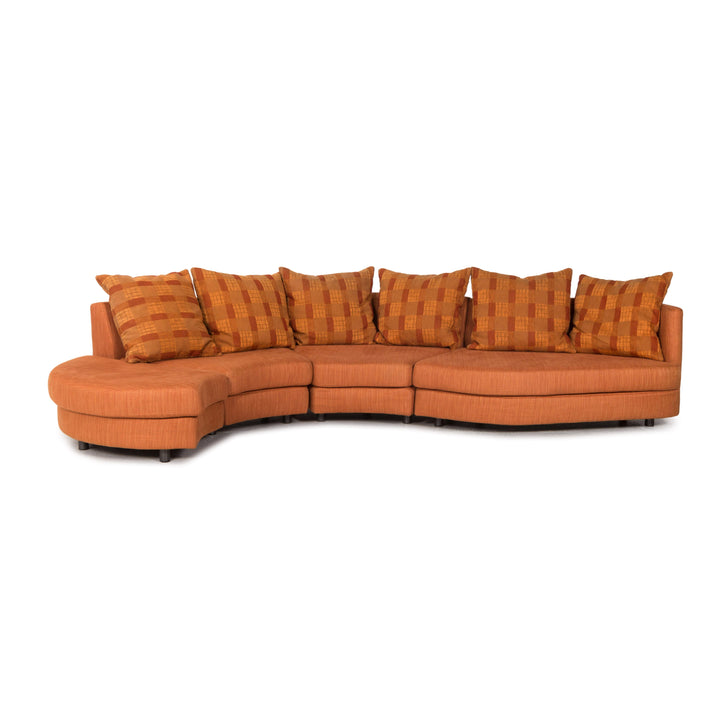 Rolf Benz 4500 canapé d'angle en tissu canapé Orange #13337