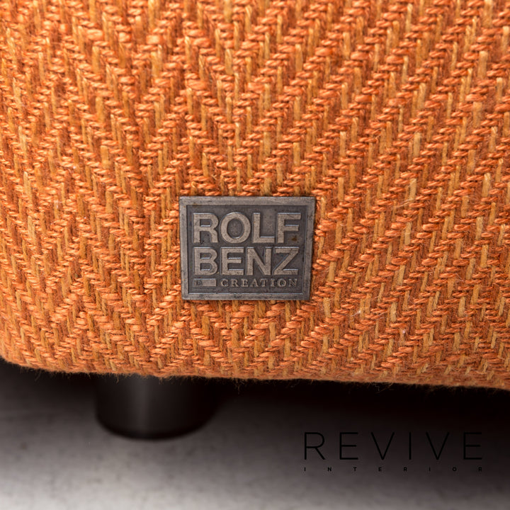 Rolf Benz 4500 canapé d'angle en tissu canapé Orange #13337