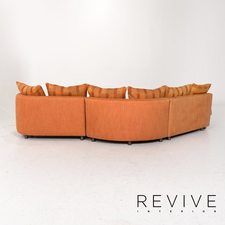Rolf Benz 4500 canapé d'angle en tissu canapé Orange #13337