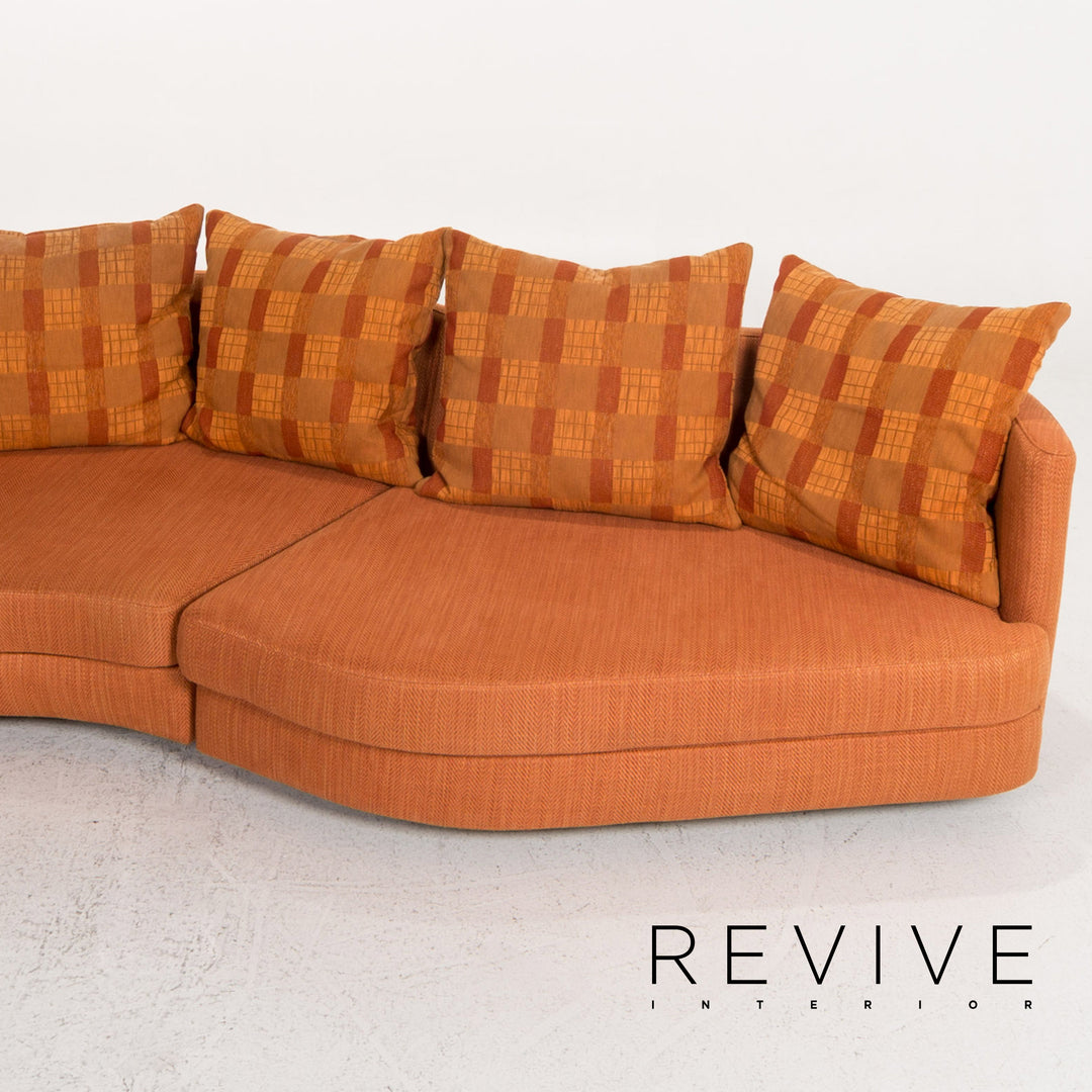 Rolf Benz 4500 canapé d'angle en tissu canapé Orange #13337