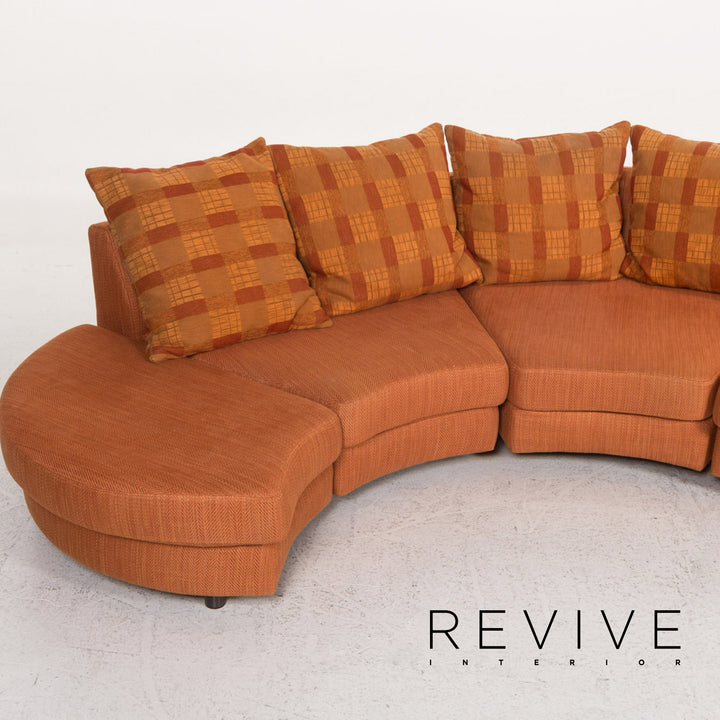 Rolf Benz 4500 canapé d'angle en tissu canapé Orange #13337