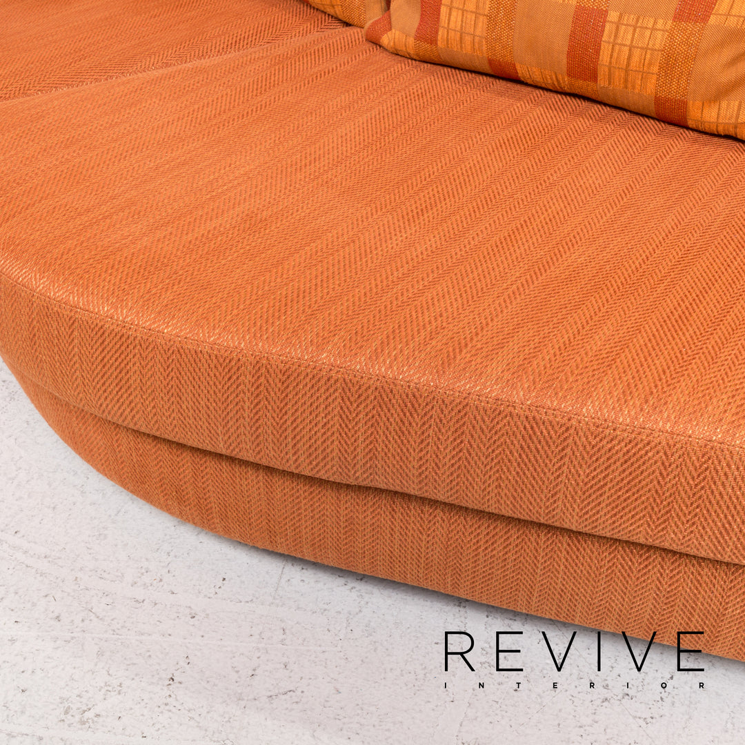 Rolf Benz 4500 canapé d'angle en tissu canapé Orange #13337