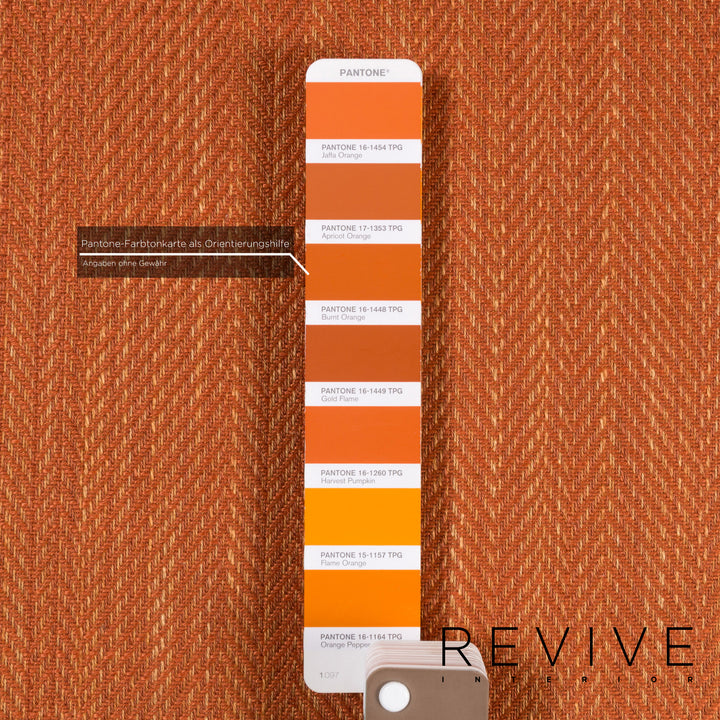 Rolf Benz 4500 canapé d'angle en tissu canapé Orange #13337