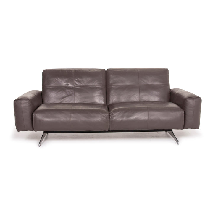 Rolf Benz 50 Canapé en cuir gris deux places #14941