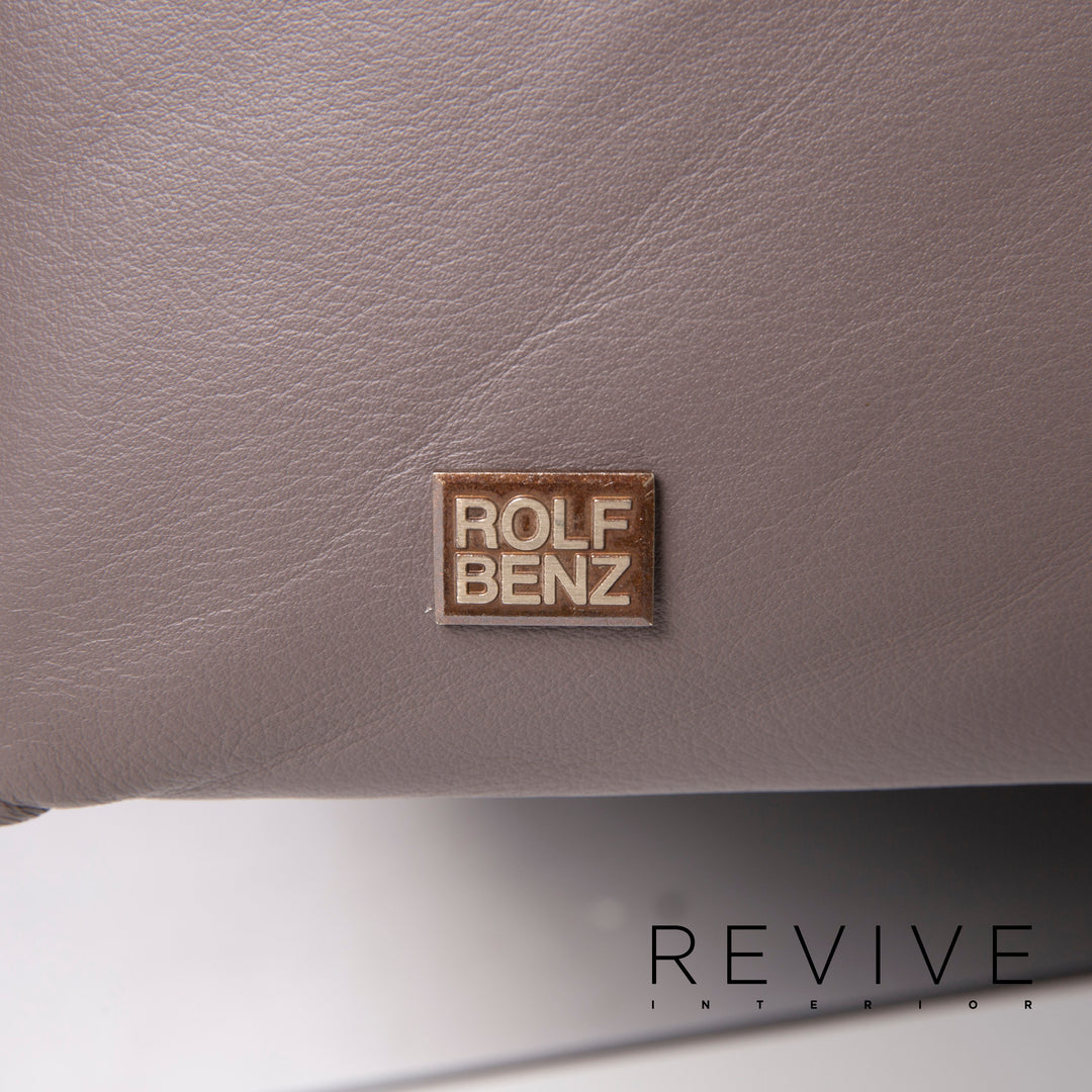 Rolf Benz 50 Canapé en cuir gris deux places #14941