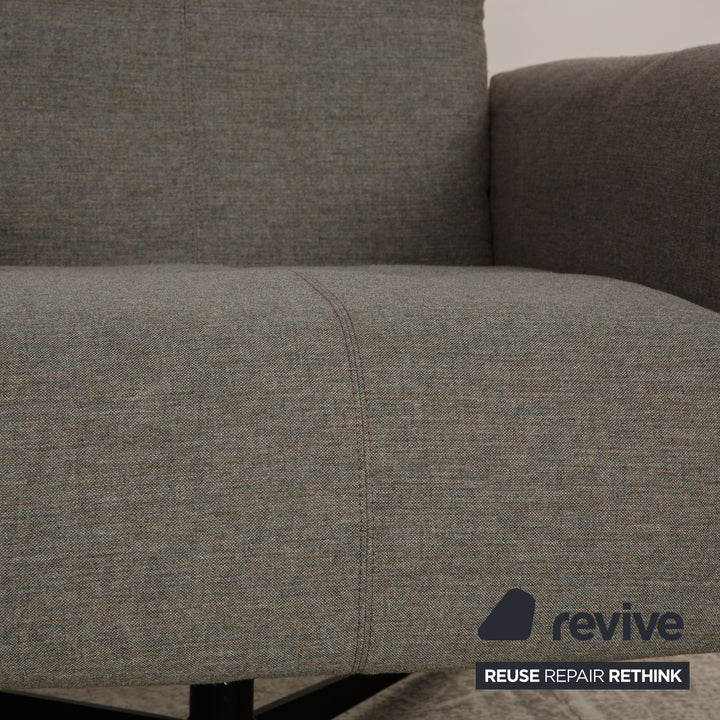 Rolf Benz 50 fabric armchair set gray stool