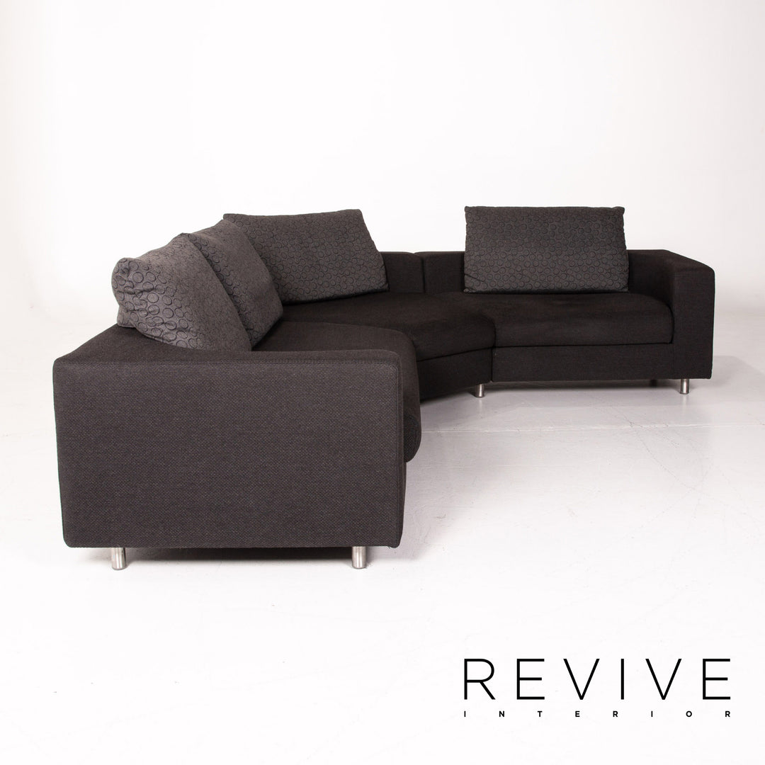 Rolf Benz 546 Stoff Ecksofa inkl. Hocker Anthrazit Sofa Couch #13613