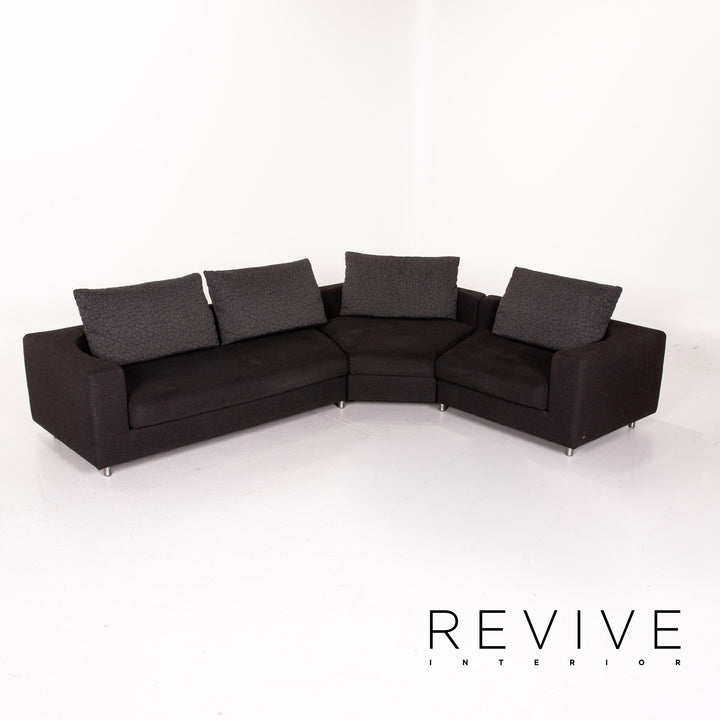 Rolf Benz 546 Stoff Ecksofa inkl. Hocker Anthrazit Sofa Couch #13613