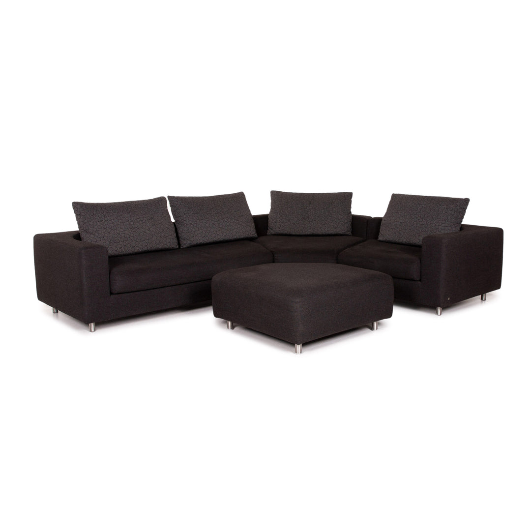 Rolf Benz 546 Stoff Ecksofa inkl. Hocker Anthrazit Sofa Couch #13613