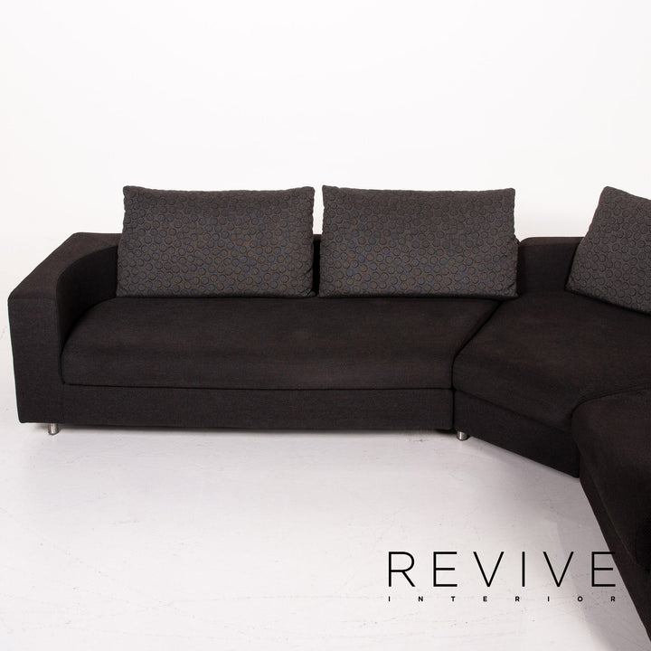 Rolf Benz 546 Stoff Ecksofa inkl. Hocker Anthrazit Sofa Couch #13613