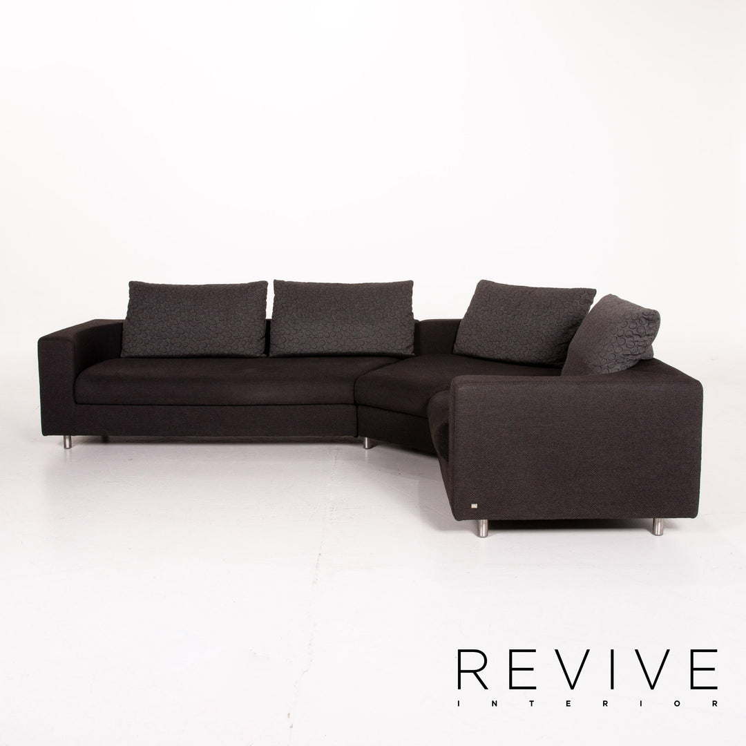 Rolf Benz 546 Stoff Ecksofa inkl. Hocker Anthrazit Sofa Couch #13613