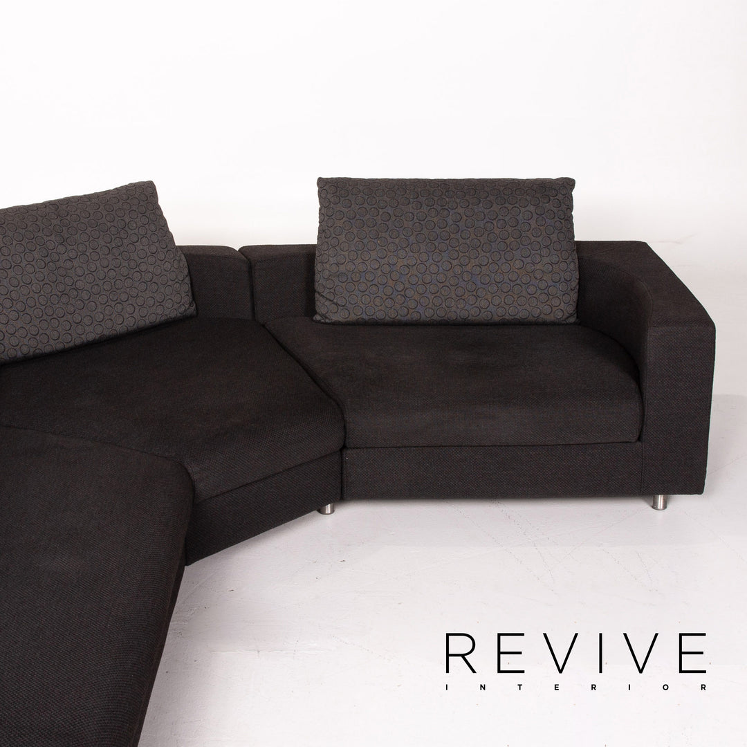 Rolf Benz 546 Stoff Ecksofa inkl. Hocker Anthrazit Sofa Couch #13613
