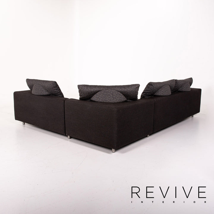 Rolf Benz 546 Stoff Ecksofa inkl. Hocker Anthrazit Sofa Couch #13613