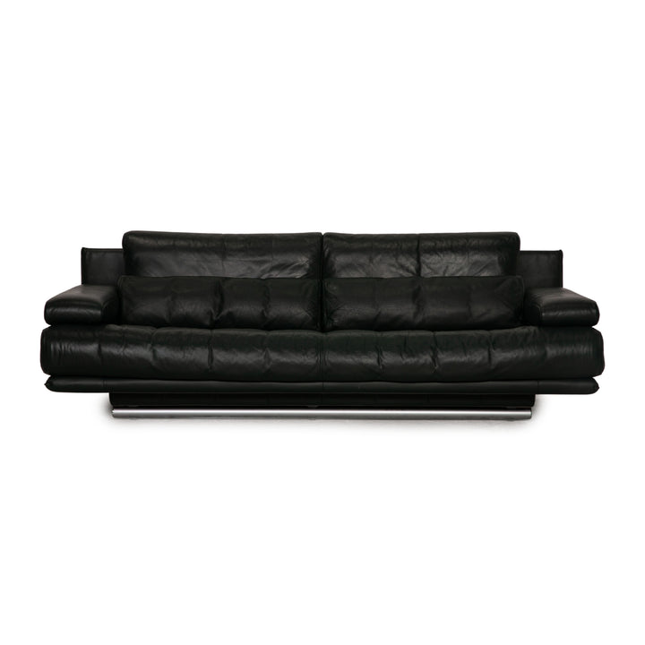 Rolf Benz 6500 Leder Dreisitzer Dunkelgrün Sofa Couch
