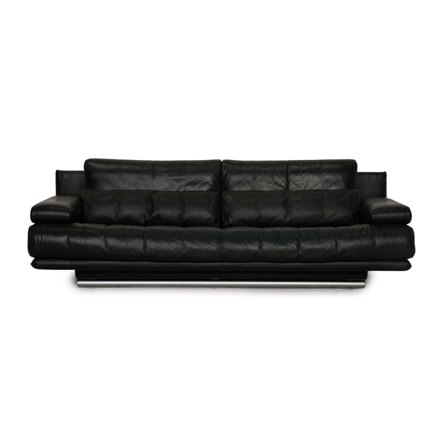 Rolf Benz 6500 Leder Dreisitzer Dunkelgrün Sofa Couch