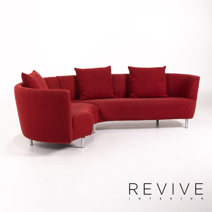 Rolf Benz Curl 602 Stoff Ecksofa Rot Dunkelrot Sofa Couch #13660