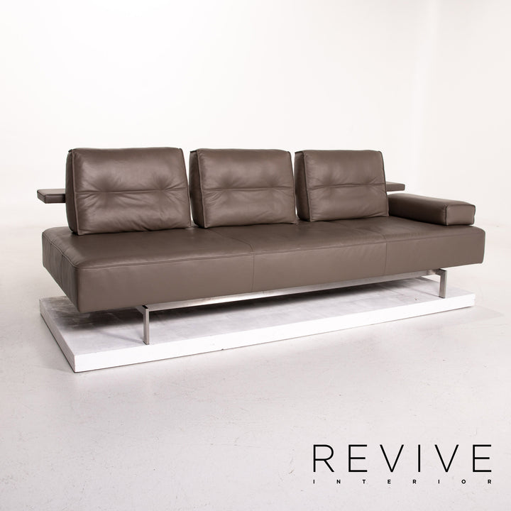 Rolf Benz Dono Leder Sofa Braun Dreisitzer Couch #14464