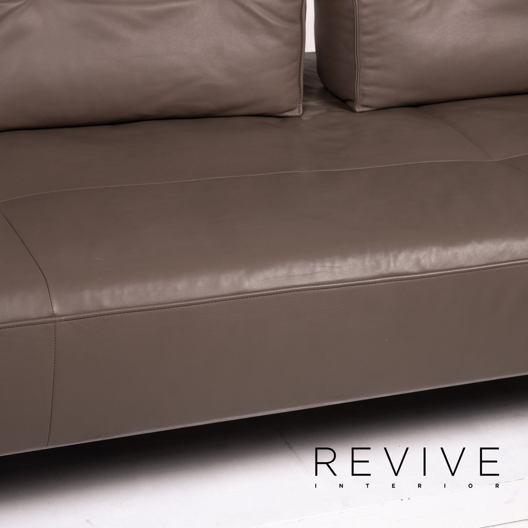 Rolf Benz Dono Leder Sofa Braun Dreisitzer Couch #14464