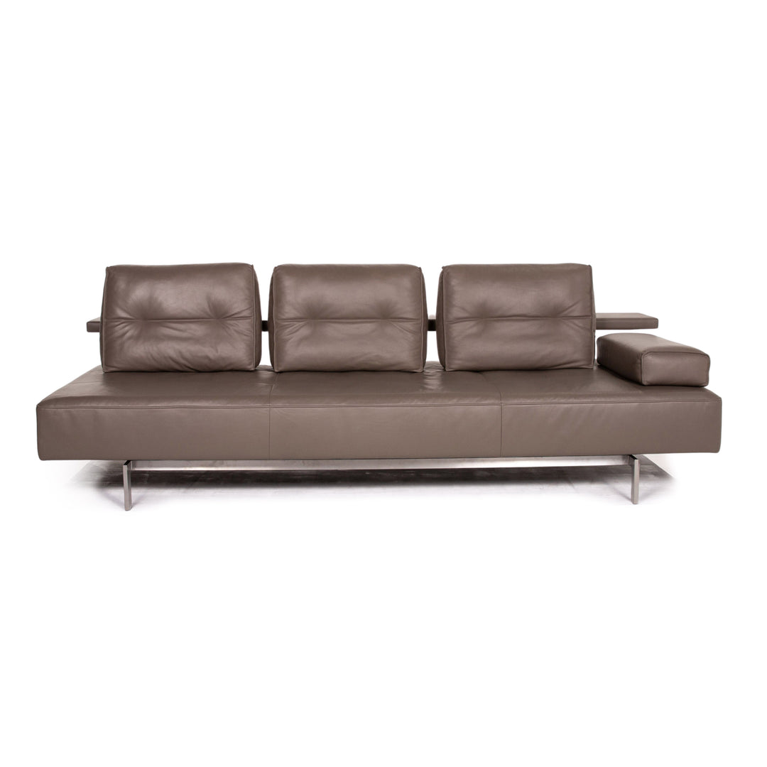 Rolf Benz Dono Leder Sofa Braun Dreisitzer Couch #14464