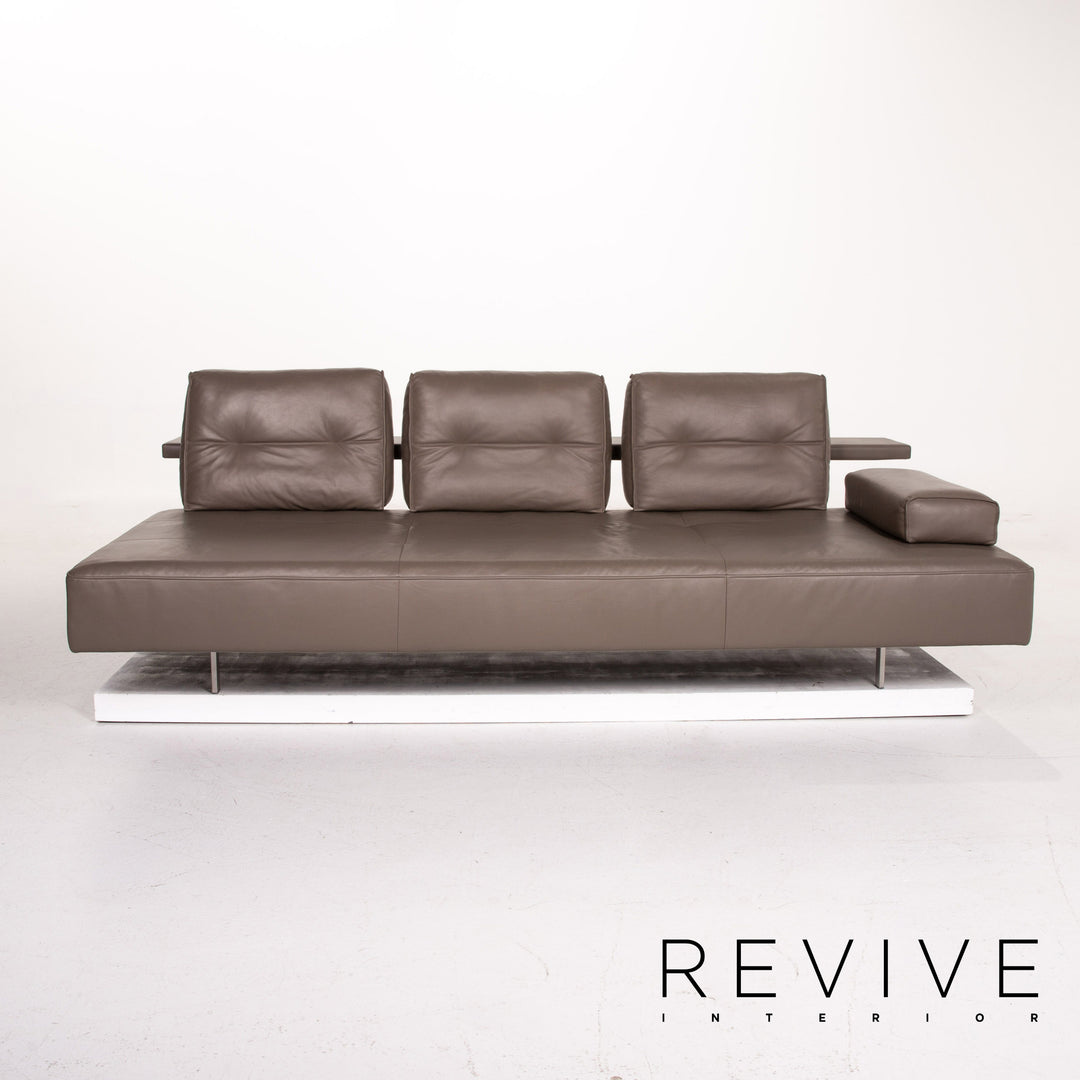 Rolf Benz Dono Leder Sofa Braun Dreisitzer Couch #14464