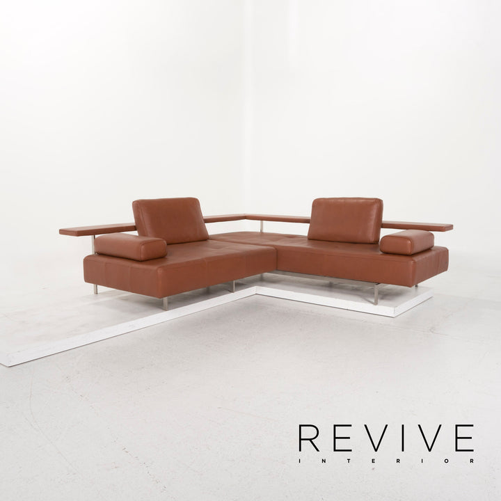 Rolf Benz Dono Leder Sofa Cognac Ecksofa #12433