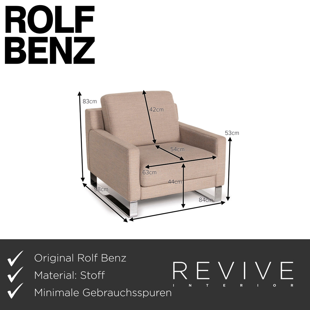 Rolf Benz Ego Stoff Sessel Beige