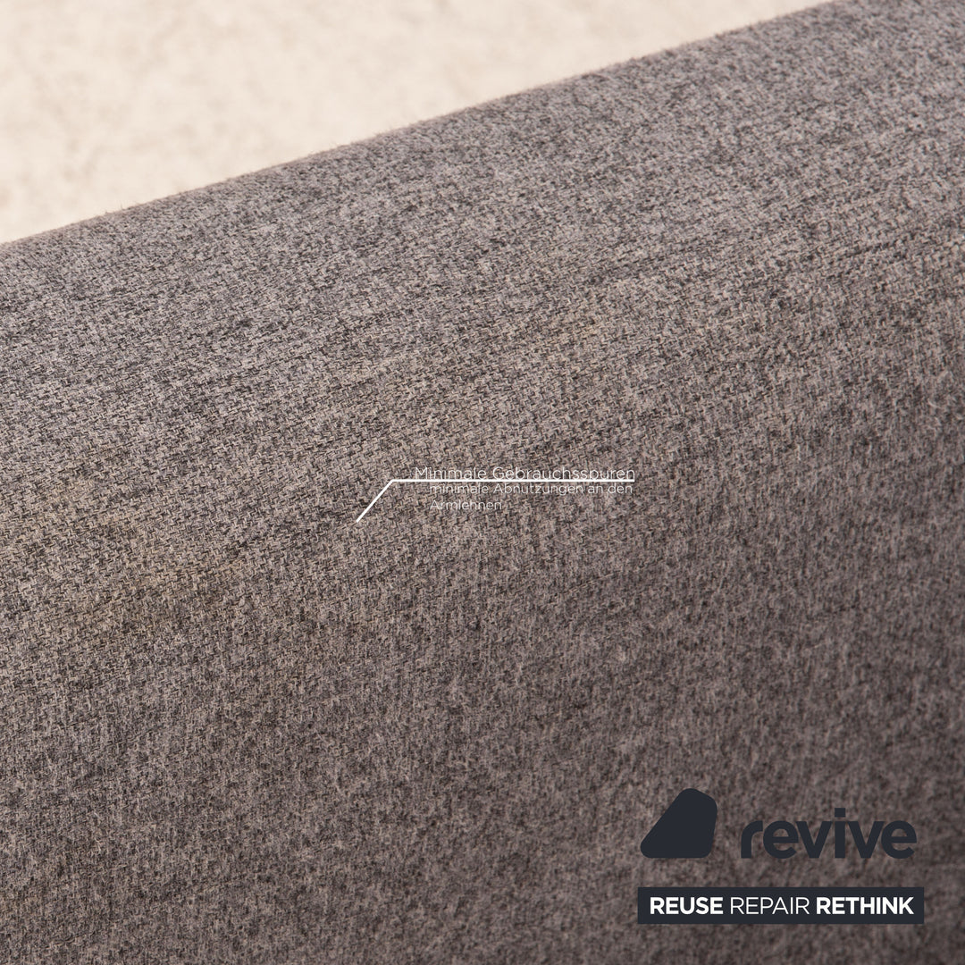 Rolf Benz Freistil Stoff Sofa Grau Dreisitzer Couch