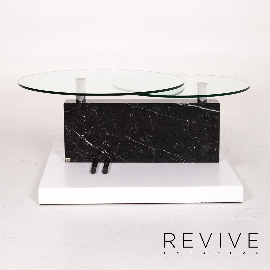 Rolf Benz | Table basse | Verre | Noir | Raviver l'intérieur