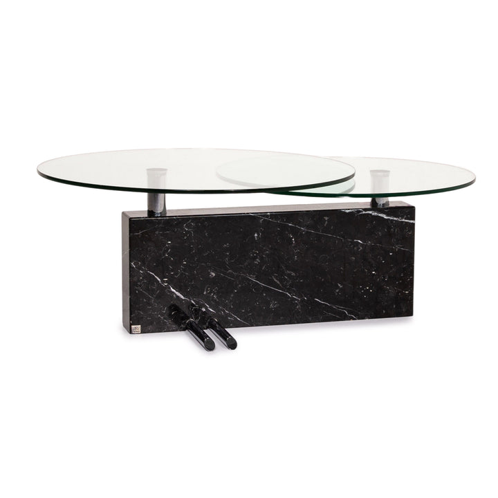 Rolf Benz | Table basse | Verre | Noir | Raviver l'intérieur