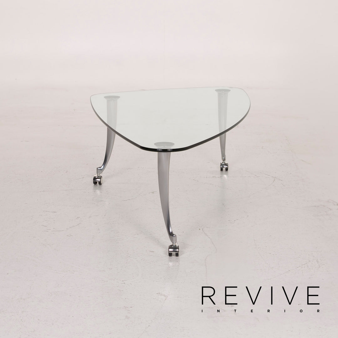 Rolf Benz Glas Tisch Silber Couchtisch #14982