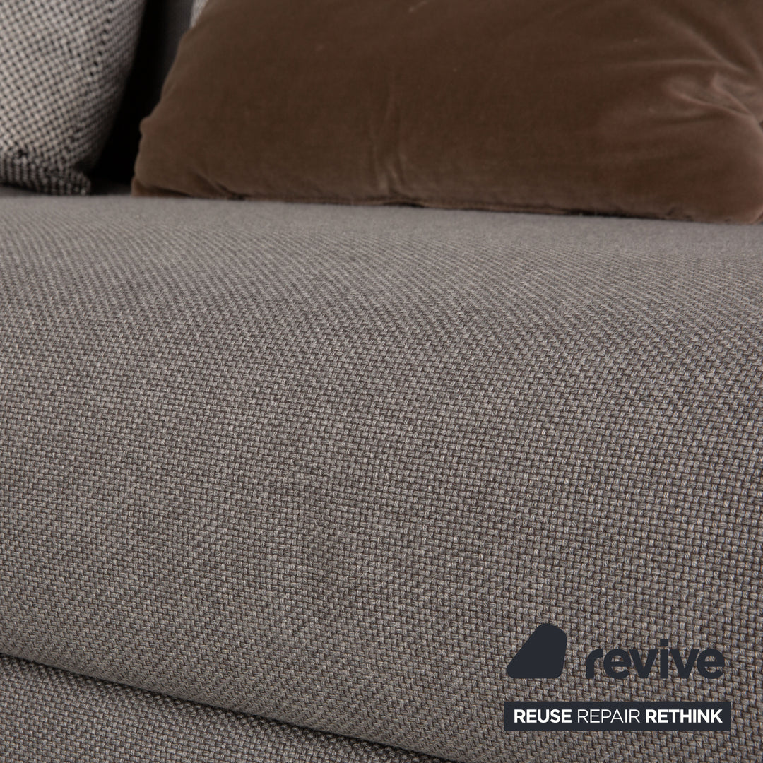 Rolf Benz Jola Stoff Ecksofa Grau Sofa Couch Recamiere links