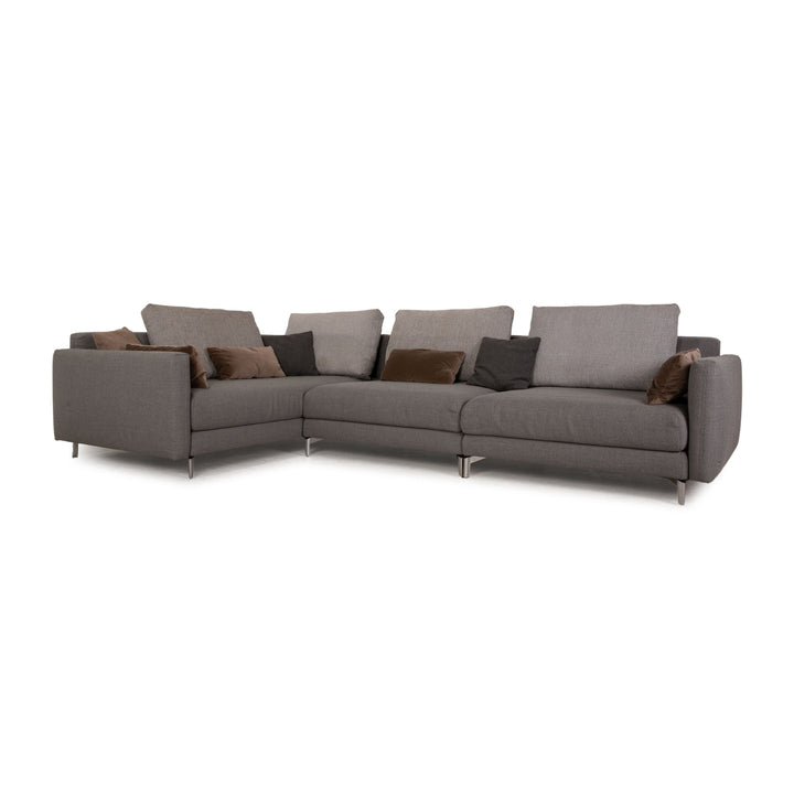 Rolf Benz Jola Stoff Ecksofa Grau Sofa Couch Recamiere links