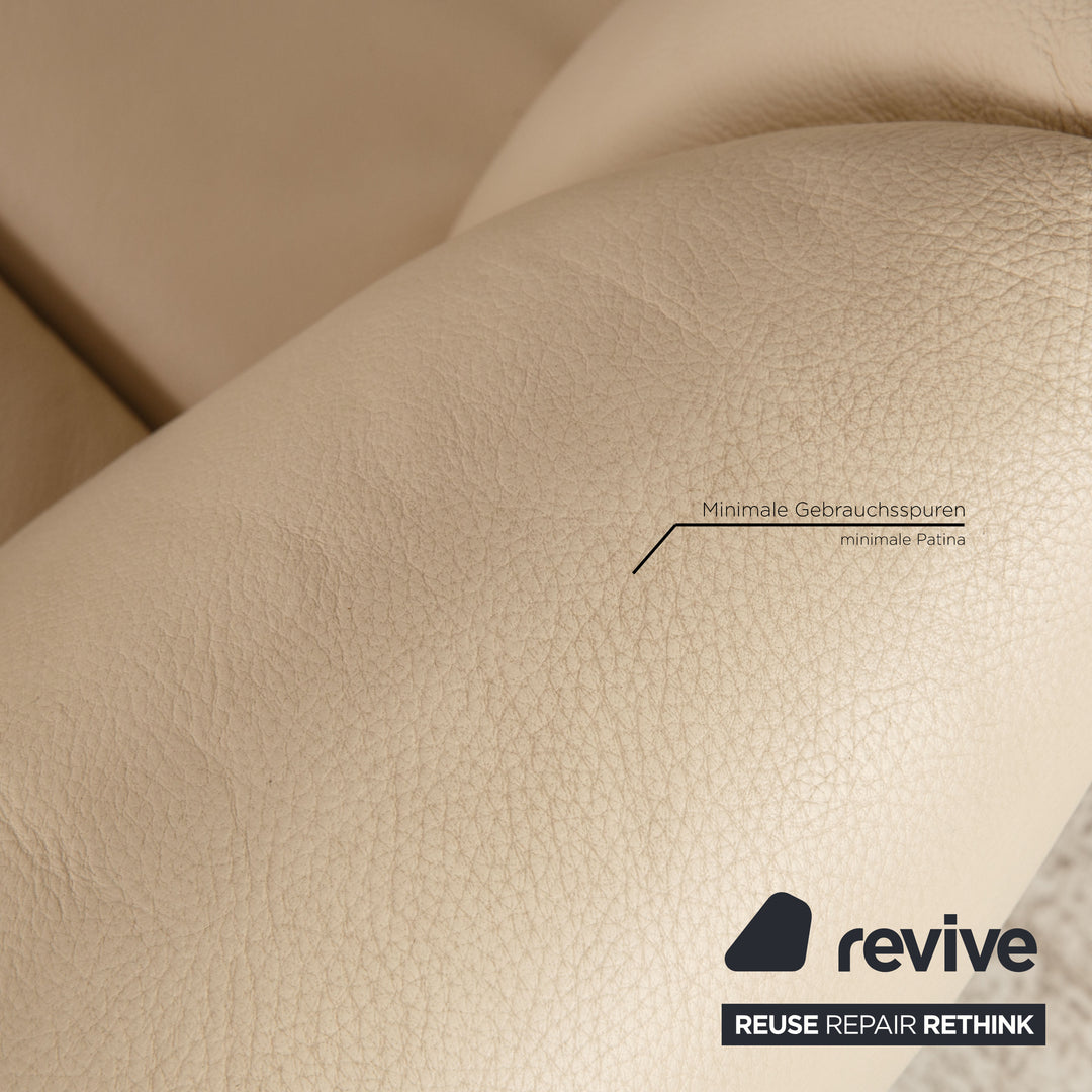 Rolf Benz Leder Ecksofa Creme Sofa Couch