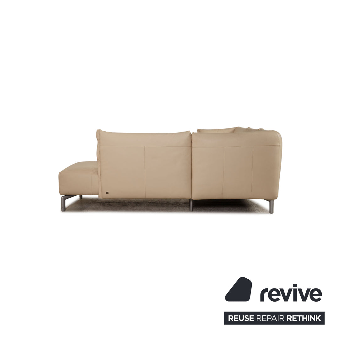 Rolf Benz Leder Ecksofa Creme Sofa Couch