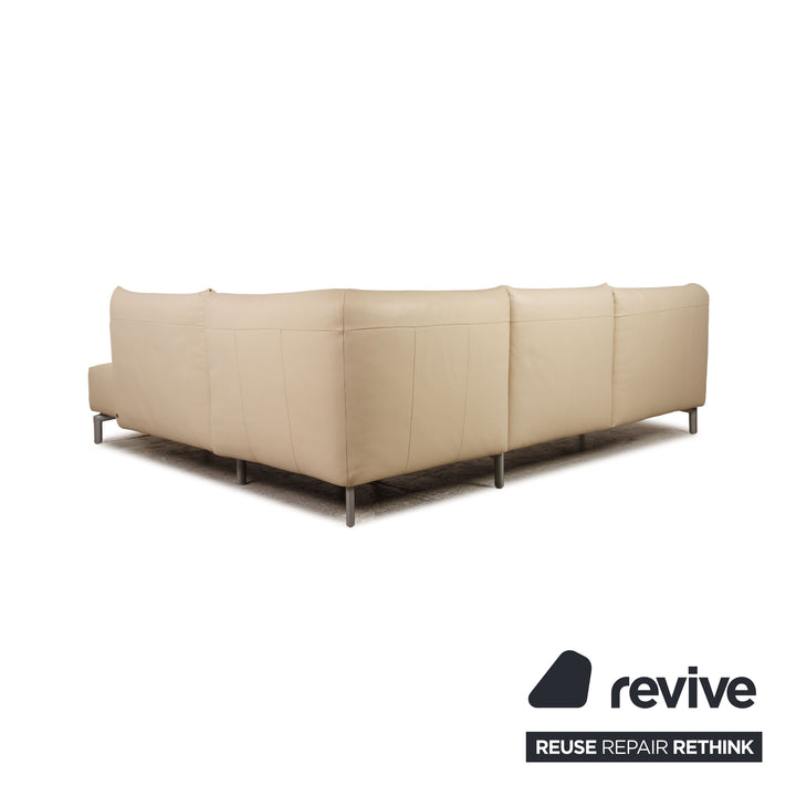 Rolf Benz Leder Ecksofa Creme Sofa Couch