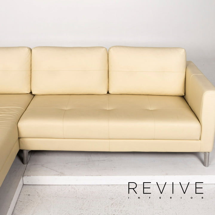 Rolf Benz Leather Corner Sofa Yellow Light Yellow Sofa Couch