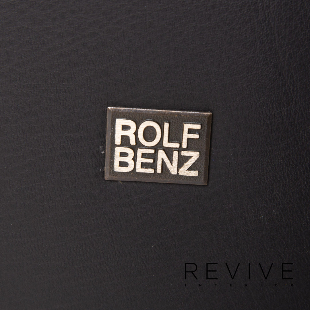 Rolf Benz Leder Ecksofa Schwarz Sofa Couch