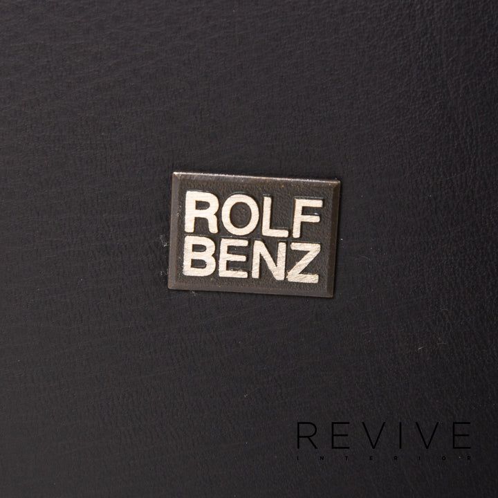 Rolf Benz Leder Ecksofa Schwarz Sofa Couch