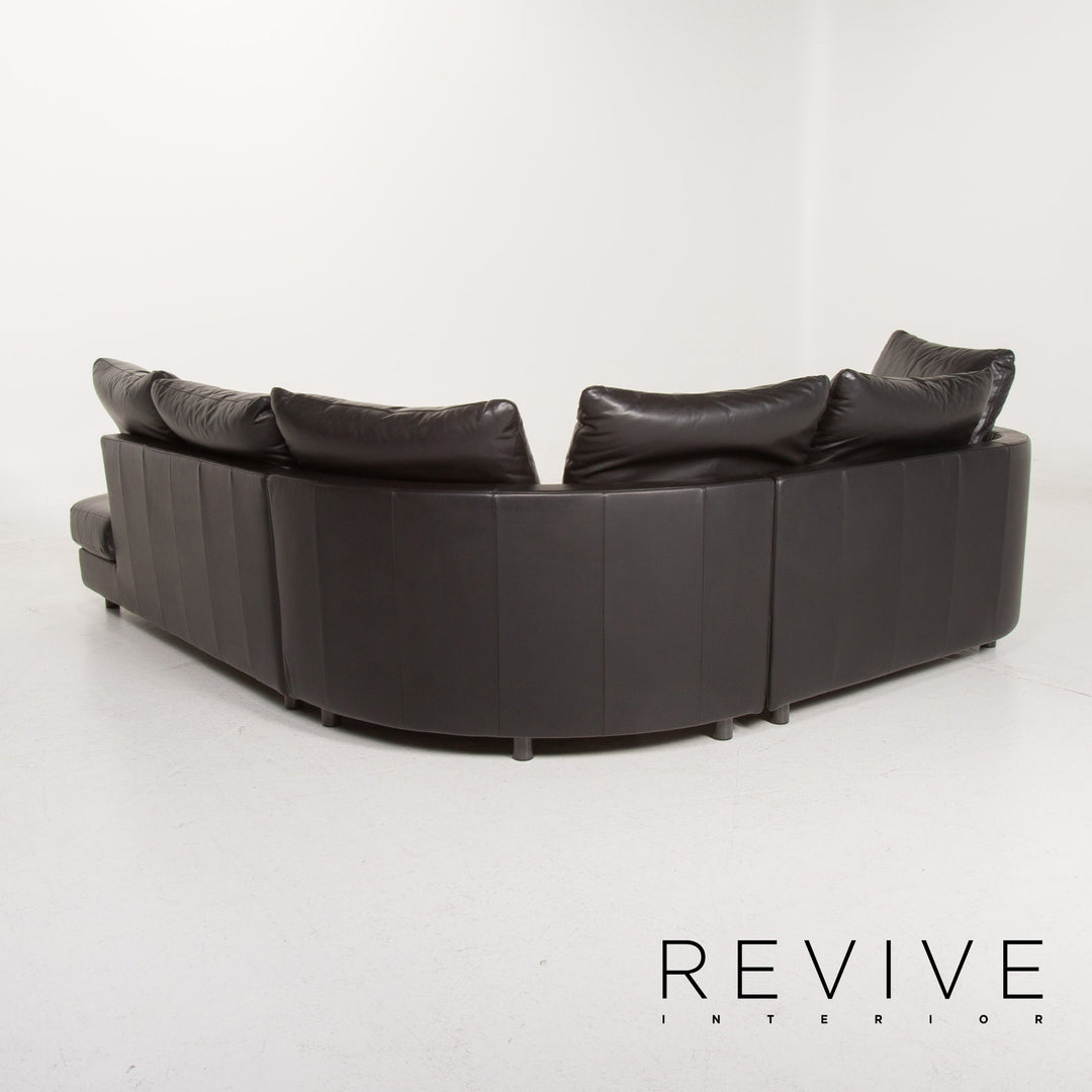 Rolf Benz Leder Ecksofa Schwarz Sofa Couch