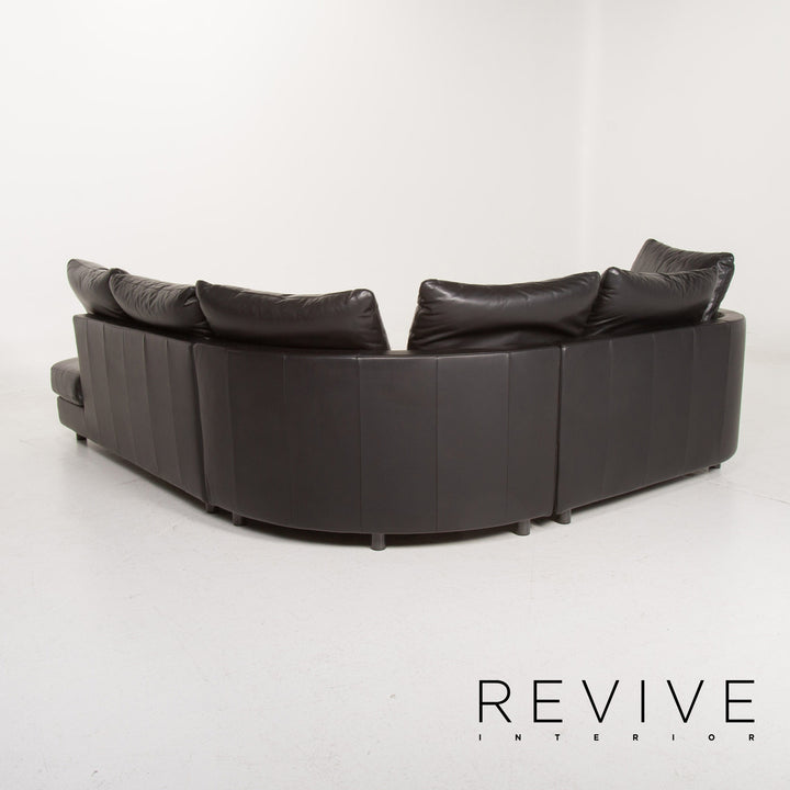 Rolf Benz Leder Ecksofa Schwarz Sofa Couch