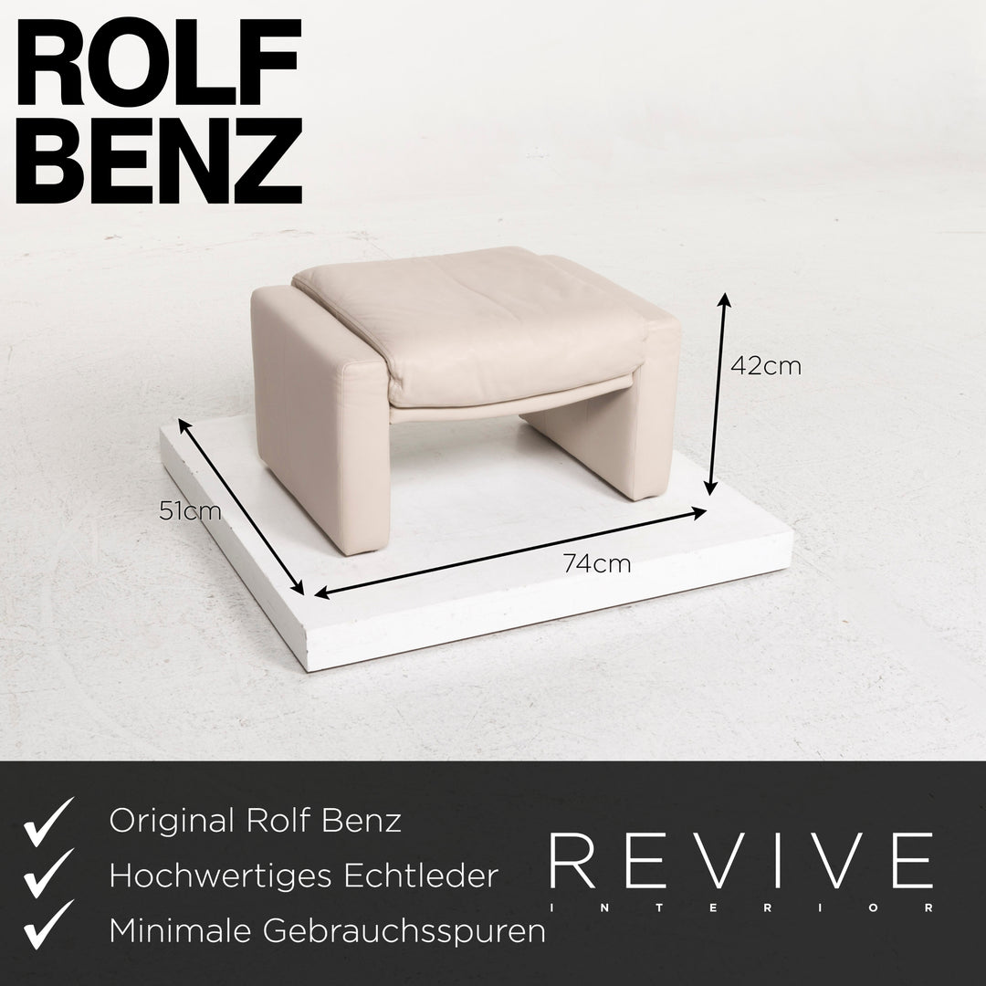 Tabouret en cuir Rolf Benz gris #12970