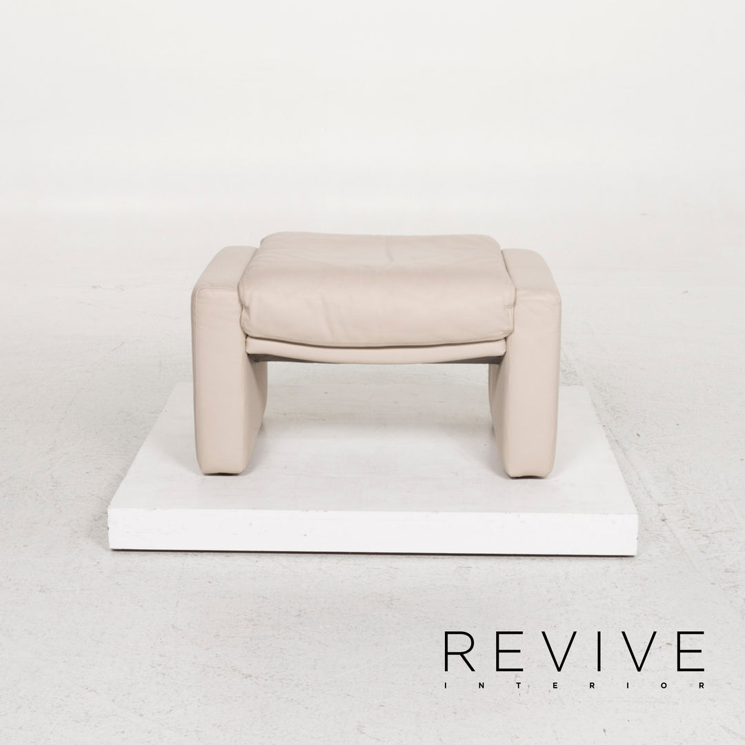 Tabouret en cuir Rolf Benz gris #12970