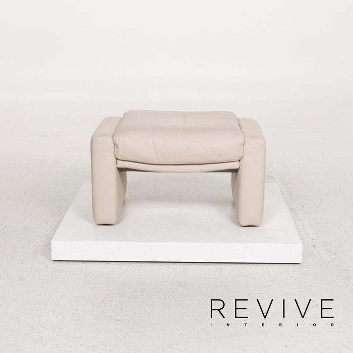 Tabouret en cuir Rolf Benz gris #12970