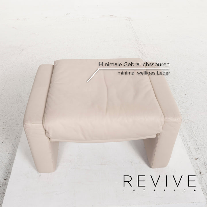 Tabouret en cuir Rolf Benz gris #12970
